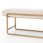 Sled Upholstered Accent Bench - Thames Cream Frame View