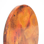 Smooth Copper Tabletop - Round & Natural Patina Finish - Front Detail