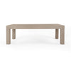 Sonora Outdoor Dining Table Washed Brown Front View Four Hands