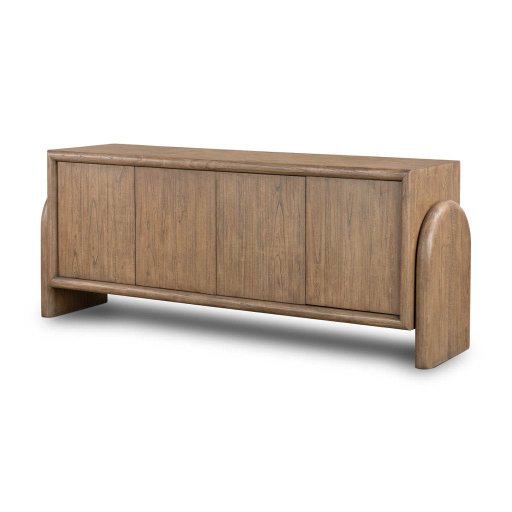 Sorrento Sideboard Aged Drift Mindi Angled View Four Hands