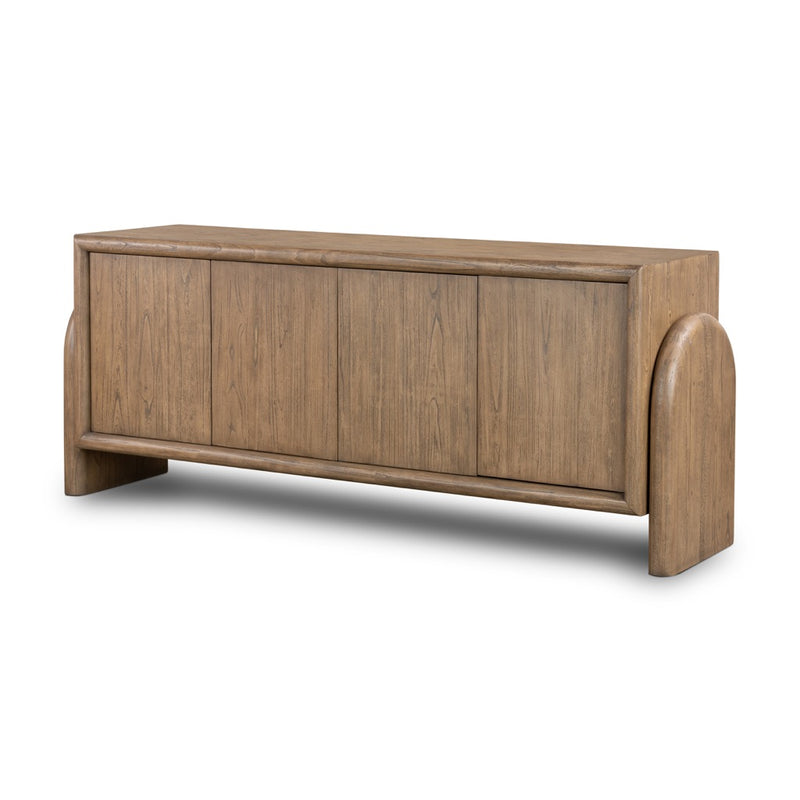 Sorrento Sideboard Aged Drift Mindi Angled View Four Hands