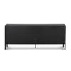 Black Soto Media Console Four Hands Back View