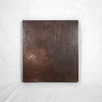 Square Copper Tabletop - Dark Brown Finish with Hammered Texture ...