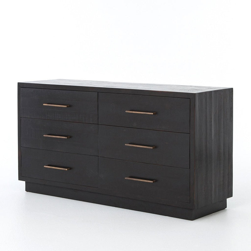 Suki 6 Drawer Dresser in Burnished Black | Four Hands Suki 6 Drawer Dresser in Burnished Black | Four Hands