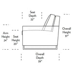 Sulley Comfort Sleeper Sofa Side Dimensions