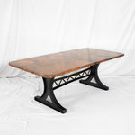 Tacoma Copper Trestle Dining Table - Artesanos Design Collection