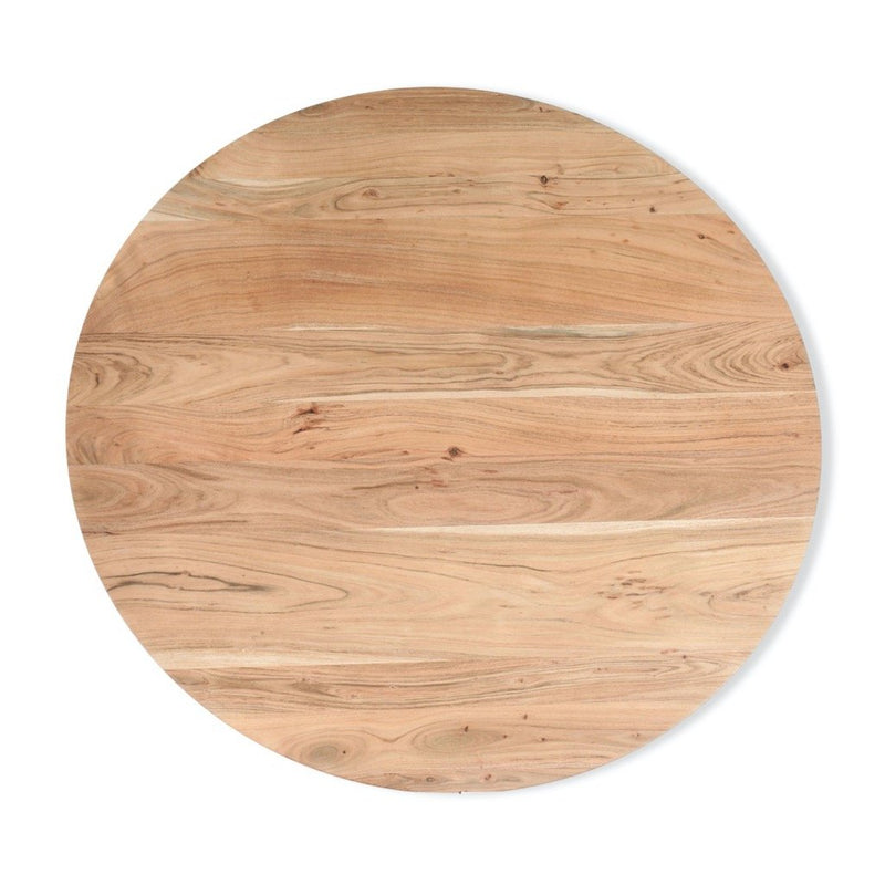 Round Acacia Wood Dining Table