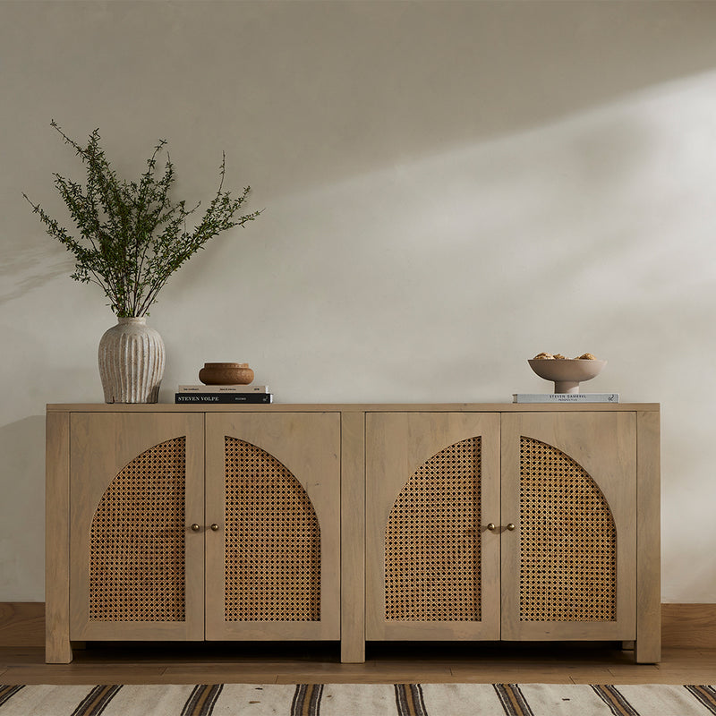 Tilda Sideboard Staged Image with Home Decor Pieces