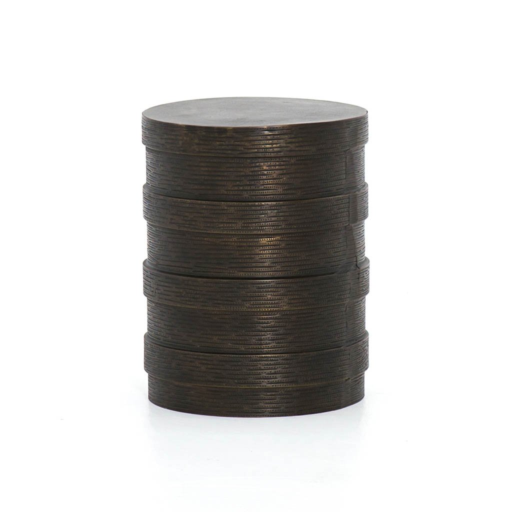 Four Hands Trello Drum End Table