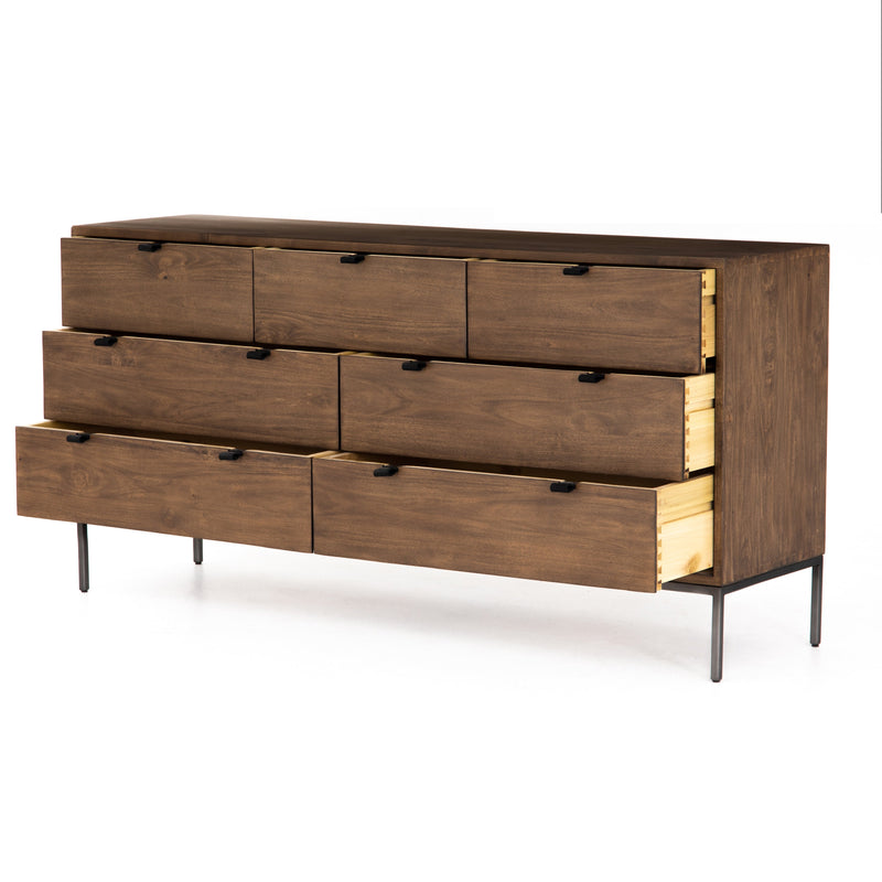 Four Hands Trey 7 Drawer Dresser, Auburn Poplar Four Hands Trey 7 Drawer Dresser, Auburn Poplar