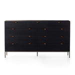 Trey 9 Drawer Dresser - Black Wash Poplar front view with drawers closed