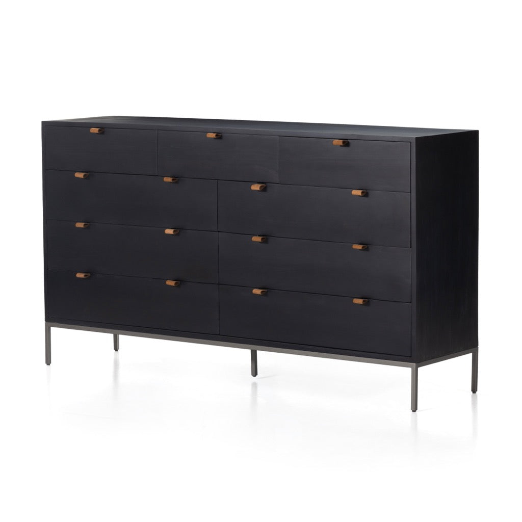 9 drawer black dresser Four Hands Sydney 9 Drawer Dresser