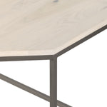 Four Hands Trey Modular Corner Desk Dove Poplar Corner Edge Detail