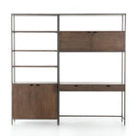 Trey Modular Wall Desk W/ 1 Bookcase Front View