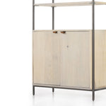 Trey Modular Wide Bookcase Dove Poplar Lower Cabinet Detail