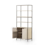 Trey Modular Wide Bookcase Open Lower Cabinet View