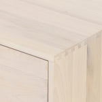 Trey Sideboard - Dove Poplar up close view right corner