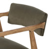 Tyler Arm Chair Modern Velvet Loden Solid Nettlewood Armrest Four Hands