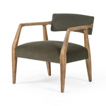 Tyler Arm Chair Modern Velvet Loden Angled View 105581-010
