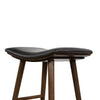 Union Counter Stool Distressed Black Faux Leather Detail 107656-024