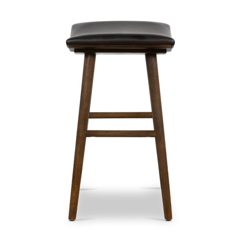 Union Counter Stool Distressed Black Side View Four Hands
