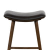 Union Counter Stool Distressed Black Faux Leather Seating 107656-024