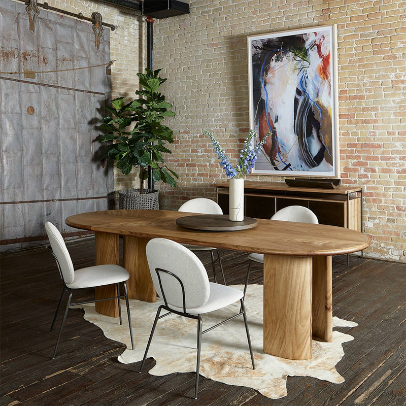 Lunas Oval Dining Table Home Setting