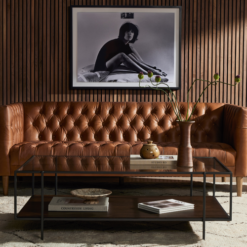 Williams Tufted Leather Sofa by Four Hands