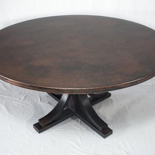 Vestal Copper Dining Table - Dark Brown Sanded
