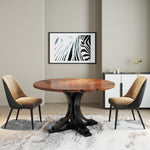 Vestal Round Copper Dining Table Natural Finish