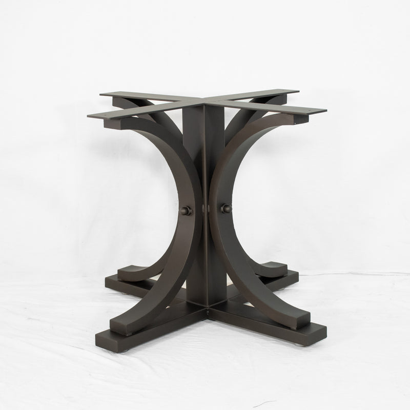 Vestal Iron Dining Table Base - Antique Bronze Powder Coat Finish - Profile View