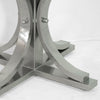 Vestal Pedestal Dining Table Base - Black Chrome Finish | Profile Detail