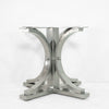 Vestal Pedestal Dining Table Base - Black Chrome Finish | Profile View