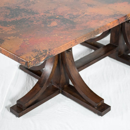 Copper Dining Table - Vestal Long in Natural Copper