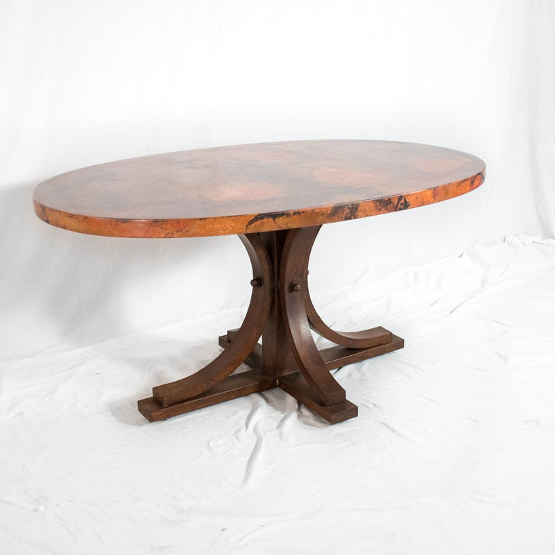 Vestal oval Copper dining table