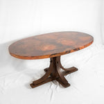 Vestal Oval Dining Table copper and iron
