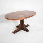 Vestal oval Copper dining table