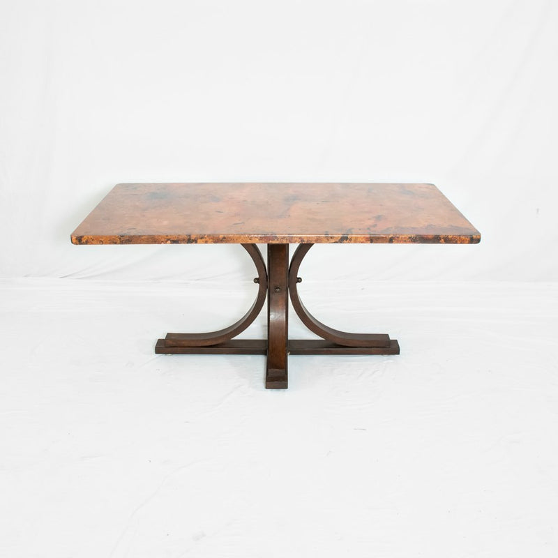 Vestal Rectangle Copper Dining Table - Natural Finish – Artesanos ...