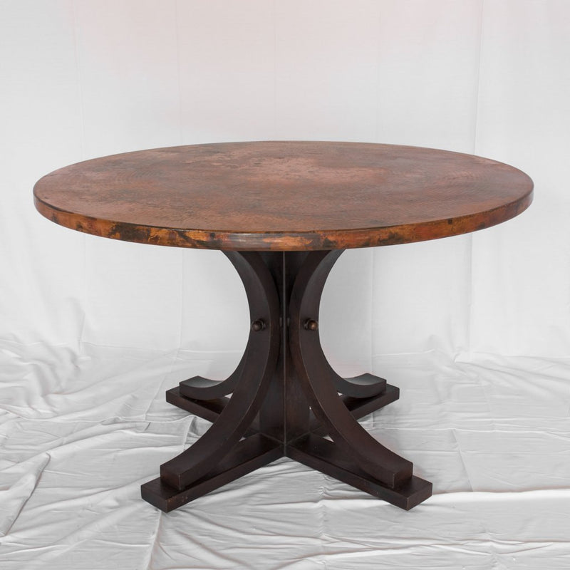 Vestal Copper Tabel with iron dining table base