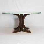 Hammered Copper Tabletop with iron base dining table