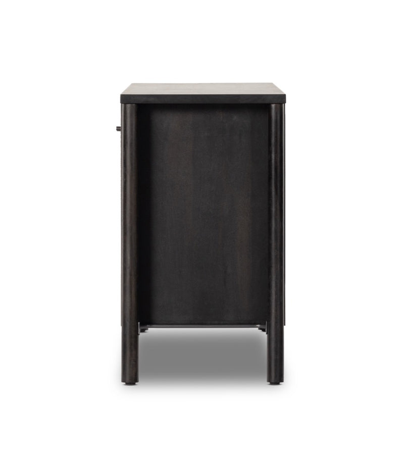 Veta Sideboard Black Cane Side View Four Hands