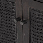 Veta Sideboard Black Cane Paneling Detail 230334-002
