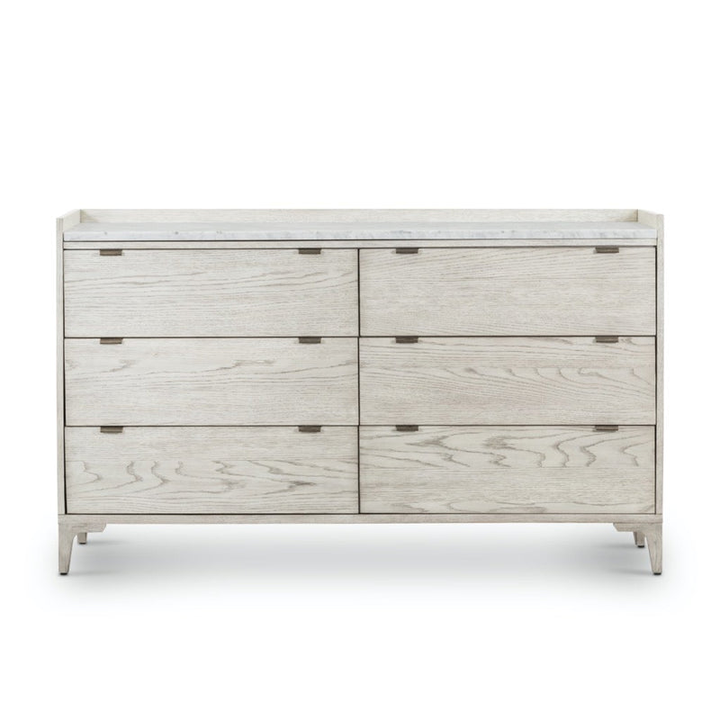 Viggo 6 Drawer Dresser - Vintage White Oak | Four Hands Viggo 6 Drawer Dresser - Vintage White Oak | Four Hands
