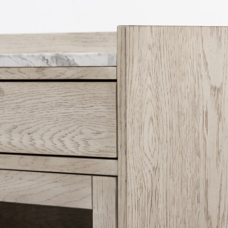 Four Hands Oak and Marble Sideboard