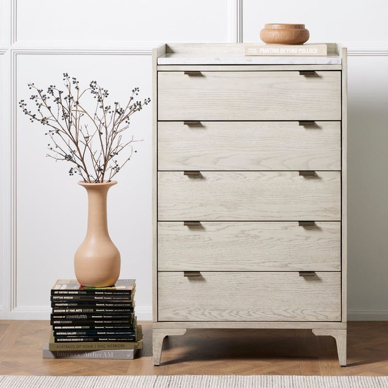 Viggo Tall Dresser - Vintage White Oak | Four Hands Viggo Tall Dresser - Vintage White Oak | Four Hands