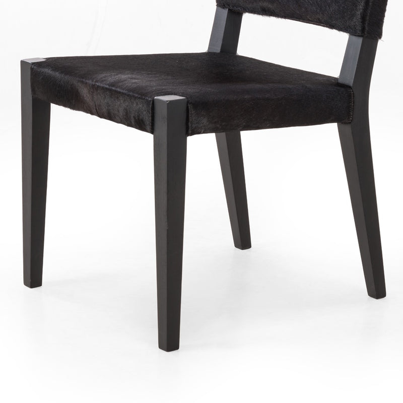 Villa Dining Chair Black Hair on Hide Solid Beech Legs 224455-002
