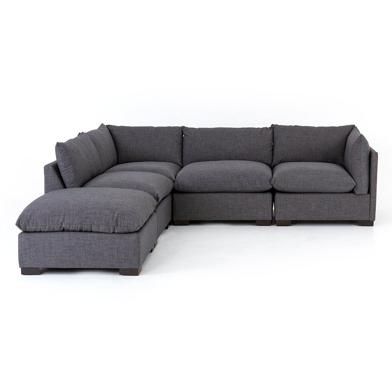 Side View Westwood Sectional Sofa and Ottoman UATR-S02-008