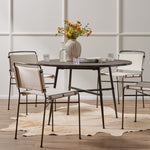 Wharton Dining Chair Avant Natural Staged View in Dining Room Setting Four Hands
