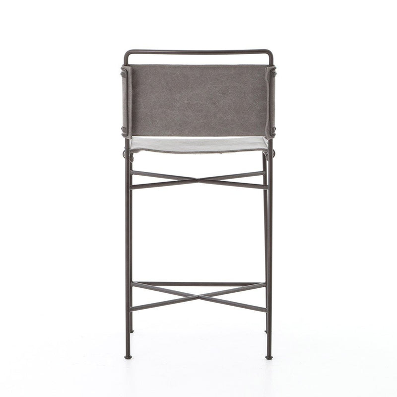 Wharton Counter Chair - Stonewash Grey Four Hands