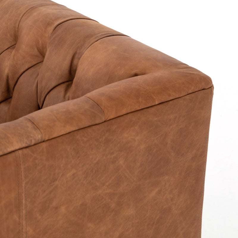 Tan Leather Accent Chair Four Hands